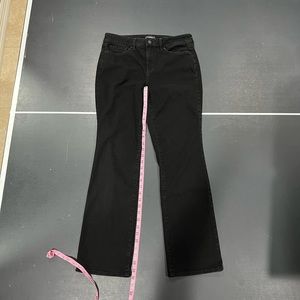 Women's Black NYDJ Marilyn Straight Leg Lift Tuck Jeans Size 10